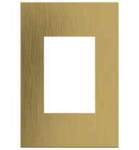 adorne® Brushed Satin Brass 1-Gang+ Screwless Wall Plate