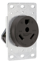 30A 125V TT30 Straight Blade Single Flush Receptacle, 3-Pole, 3-Wire 30A 125V TT30 Straight Blade Single Flush Receptacle, 3-Pole, 3-Wire