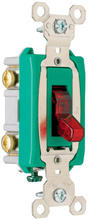 Industrial Extra Heavy Duty Specification Grade Switch, Lighted When On, Back and Side Wire, Red Industrial Extra Heavy Duty Specification Grade Switch, Lighted When On, Back and Side Wire, Red