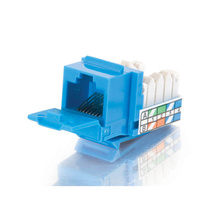 90° Cat5E RJ45 UTP Keystone Jack - Blue 90° Cat5E RJ45 UTP Keystone Jack - Blue