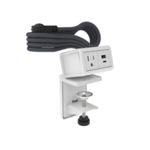 dash Desktop Power Center, 1 Outlet and 1 USB A/C, White dash Desktop Power Center, 1 Outlet and 1 USB A/C, White