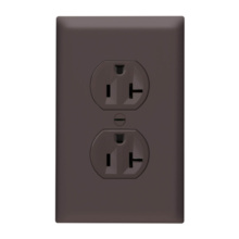 Trademaster® 20A 125V Tamper-Resistant Duplex Receptacle, Brown Trademaster® 20A 125V Tamper-Resistant Duplex Receptacle, Brown
