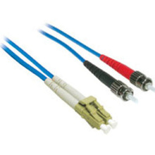 3.3ft (1m) LC-ST 62.5/125 OM1 Duplex Multimode Fiber Optic Cable - Plenum CMP-Rated - Blue