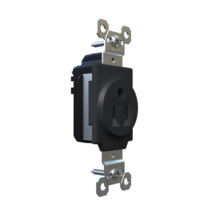 PlugTail® 15A 125V Heavy-Duty Spec Grade Single Receptacles, Black