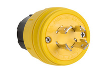 Turnlok® 28W75 Watertight NEMA 4X/6P Locking Plug,Yellow Turnlok® 28W75 Watertight NEMA 4X/6P Locking Plug,Yellow