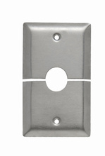 1-Gang 302/304 Stainless Steel Wall Plate, Communication Plate Horizontal-Split for Television and Cable Lead-In 1-Gang 302/304 Stainless Steel Wall Plate, Communication Plate Horizontal-Split for Television and Cable Lead-In