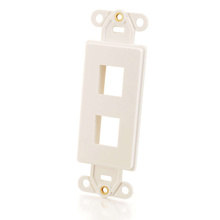 Two Port Keystone Wall Plate - White Two Port Keystone Wall Plate - White
