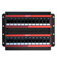 Discontinued - Cat 5e 24-Port Wall-Mount Jack Panel with Stand-Off Legs Discontinued - Cat 5e 24-Port Wall-Mount Jack Panel with Stand-Off Legs