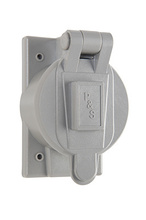 Turnlok® Flip Lid Weatherproof Cover for 50A Receptacle, Gray Turnlok® Flip Lid Weatherproof Cover for 50A Receptacle, Gray