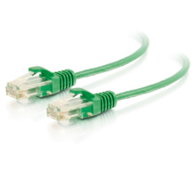 Q-Series Patch Cords, Cat6A, Reduced Diameter, Green, 10ft