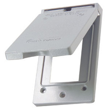 Cast Weatherproof Decorator/GFCI Vertical Cover, Self-Closing, Gray Cast Weatherproof Decorator/GFCI Vertical Cover, Self-Closing, Gray