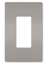 radiant® 1-Gang Screwless Wall Plate, Gray