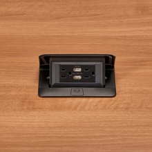Cord Ended deQuorum™ Single Flip Up Unit with USB Cord Ended deQuorum™ Single Flip Up Unit with USB