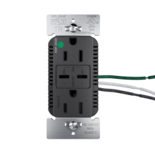65W Hospital Grade USB Outlet, Type C, 15A, Tamper-Resistant, Black