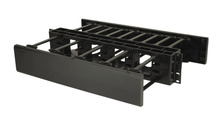 Horizontal Cable Manager, Double Sided, 2 rack unit, Black Horizontal Cable Manager, Double Sided, 2 rack unit, Black