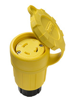 Turnlok® Watertight NEMA 4X/6P Locking Connector, Yellow Turnlok® Watertight NEMA 4X/6P Locking Connector, Yellow