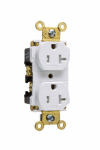 20A 125V Spec-Grade Tamper-Resistant Duplex Receptacle, Back and Side Wire, White