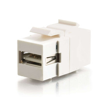 Snap-In USB A/B Female Keystone Insert Module (TAA Compliant) - White Snap-In USB A/B Female Keystone Insert Module (TAA Compliant) - White