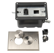 1-Gang BOX DIVIDER, 1-15A REC ** * 1-COMMUN.DEVICE and NICKEL COVER