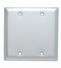 2-Gang Aluminum Wall Plate, Blank