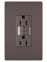 radiant® Tamper-Resistant 15A Duplex Self-Test GFCI Receptacles with SafeLock® Protection and Night Light, Dark Bronze