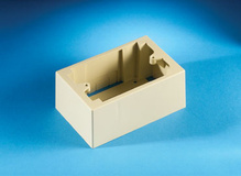 SURFACE MOUNT OUTLET BOX (SINGLE GANG), 2" DEEP, FOG WHITE SURFACE MOUNT OUTLET BOX (SINGLE GANG), 2" DEEP, FOG WHITE