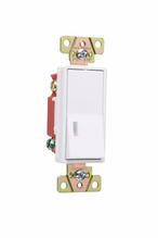 20A 120V Specification Grade 3-Way Illuminated Decorator Paddle Switch, White 20A 120V Specification Grade 3-Way Illuminated Decorator Paddle Switch, White