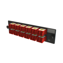 Q-Series Keyed OFP Adapter Panel 24 Fibers, Red