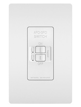 radiant® Dead-Front Dual Function 20A Duplex Self-Test AFCI/GFCI receptacle, White