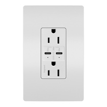 radiant® 30W USB Outlet, Type C, 15A, Tamper-Resistant, White radiant® 30W USB Outlet, Type C, 15A, Tamper-Resistant, White