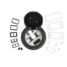 6AT Prewired A/V Evolution™ Poke Thru Device, Surface Style Cover, Gray 6AT Prewired A/V Evolution™ Poke Thru Device, Surface Style Cover, Gray