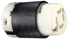 20A NEMA Connector L1520 - Black Back, White Front Body 20A NEMA Connector L1520 - Black Back, White Front Body