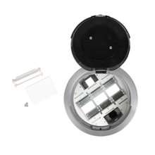 8In Unwired Surface Style Poke-Thru Brushed Aluminum 8In Unwired Surface Style Poke-Thru Brushed Aluminum