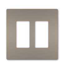 radiant® Two Gang Screwless Wall Plate, Nickel
