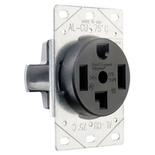 30A 125/250V 14-30R Straight Blade Single Flush Receptacle, 3-Pole, 4-Wire 30A 125/250V 14-30R Straight Blade Single Flush Receptacle, 3-Pole, 4-Wire