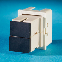 TracJack Module, 2-SC Simplex Multimode, Beige Adapter, Fog White Housing TracJack Module, 2-SC Simplex Multimode, Beige Adapter, Fog White Housing