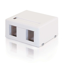 2-Port Keystone Jack Surface Mount Box - White 2-Port Keystone Jack Surface Mount Box - White