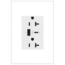 adorne® 15W USB Outlet, Type A/C, 20A, Tamper-Resistant, Plus-Size, White adorne® 15W USB Outlet, Type A/C, 20A, Tamper-Resistant, Plus-Size, White