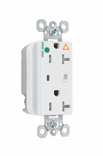Tamper-Resistant Isolated Ground Surge Protective Duplex Receptacle, White Tamper-Resistant Isolated Ground Surge Protective Duplex Receptacle, White
