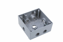 Weatherproof Two Gang Box, Gray Weatherproof Two Gang Box, Gray