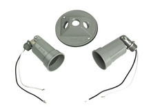 Outdoor Lampholder Kit, Gray