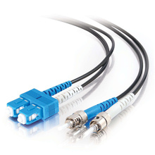 3.3ft (1m) SC-ST 9/125 OS2 Duplex Single-Mode PVC Fiber Optic Cable - Black 3.3ft (1m) SC-ST 9/125 OS2 Duplex Single-Mode PVC Fiber Optic Cable - Black
