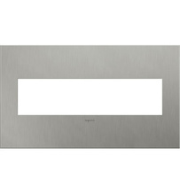 adorne® Brushed Stainless Steel 4-Gang Screwless Wall Plate