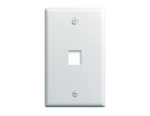 1-Gang, 1-Port Wall Plate, White 1-Gang, 1-Port Wall Plate, White