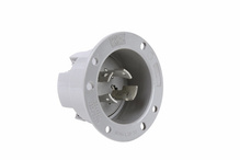 30A NEMA L930 Flanged Outlet, Gray 30A NEMA L930 Flanged Outlet, Gray