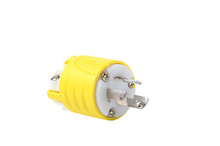 15A NEMA L515 Plug - Yellow Back, White Front Body, Corrosion-Resistant 15A NEMA L515 Plug - Yellow Back, White Front Body, Corrosion-Resistant