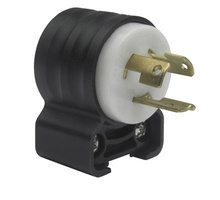 15A Angle Plug - Black Back Body, White Front Body 15A Angle Plug - Black Back Body, White Front Body
