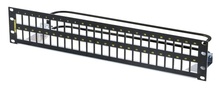 Shielded 48 port unloaded panel flat - use with KSFTP keystone jacks - 2RU - 3.5x 19