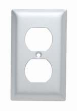 1-Gang Aluminum Wall Plate, 1 Duplex Receptacle Opening