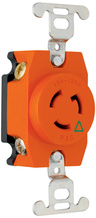 15A NEMA L515 Single Receptacle, Orange, Isolated Ground 15A NEMA L515 Single Receptacle, Orange, Isolated Ground
